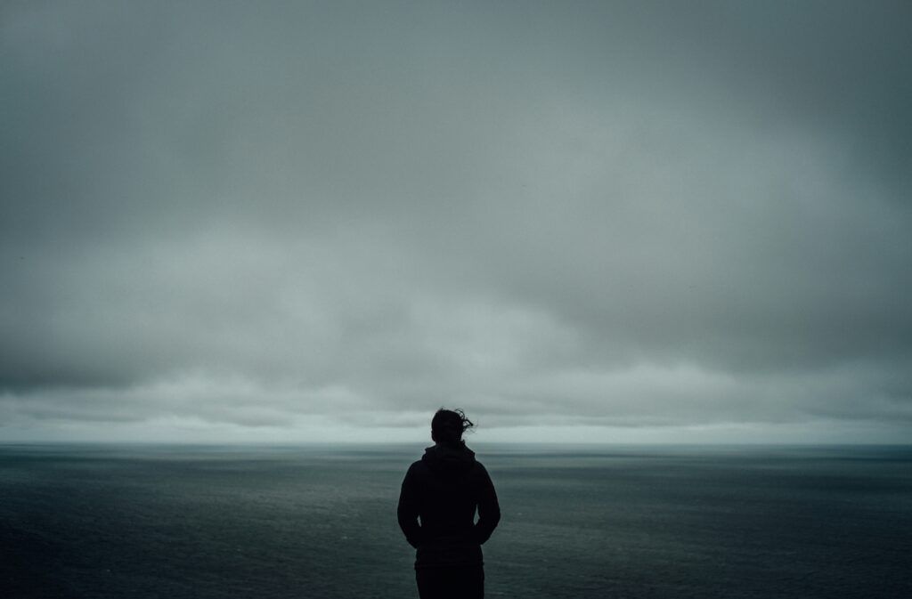 Person looking at ocean